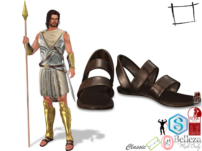 Second Life Marketplace - WC1523 Roman Soldier Sandals
